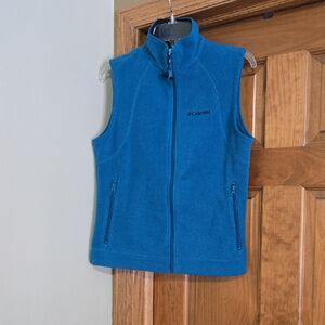 Columbia Teal Zip-Up Fleece Vest